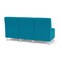 Lesro Siena Lounge Reception Armless 3 Seat Tandem Seating No Center Arms, Brushed Steel, OH Waterfall Uph SN3102 - alternate 3